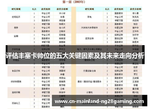 评估丰塞卡帅位的五大关键因素及其未来走向分析 评估丰塞卡帅位的五大关键因素及其未来走向分析