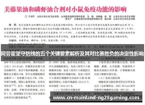 阿劳霍坚守防线的五个关键要素解析及其对比赛胜负的决定性影响